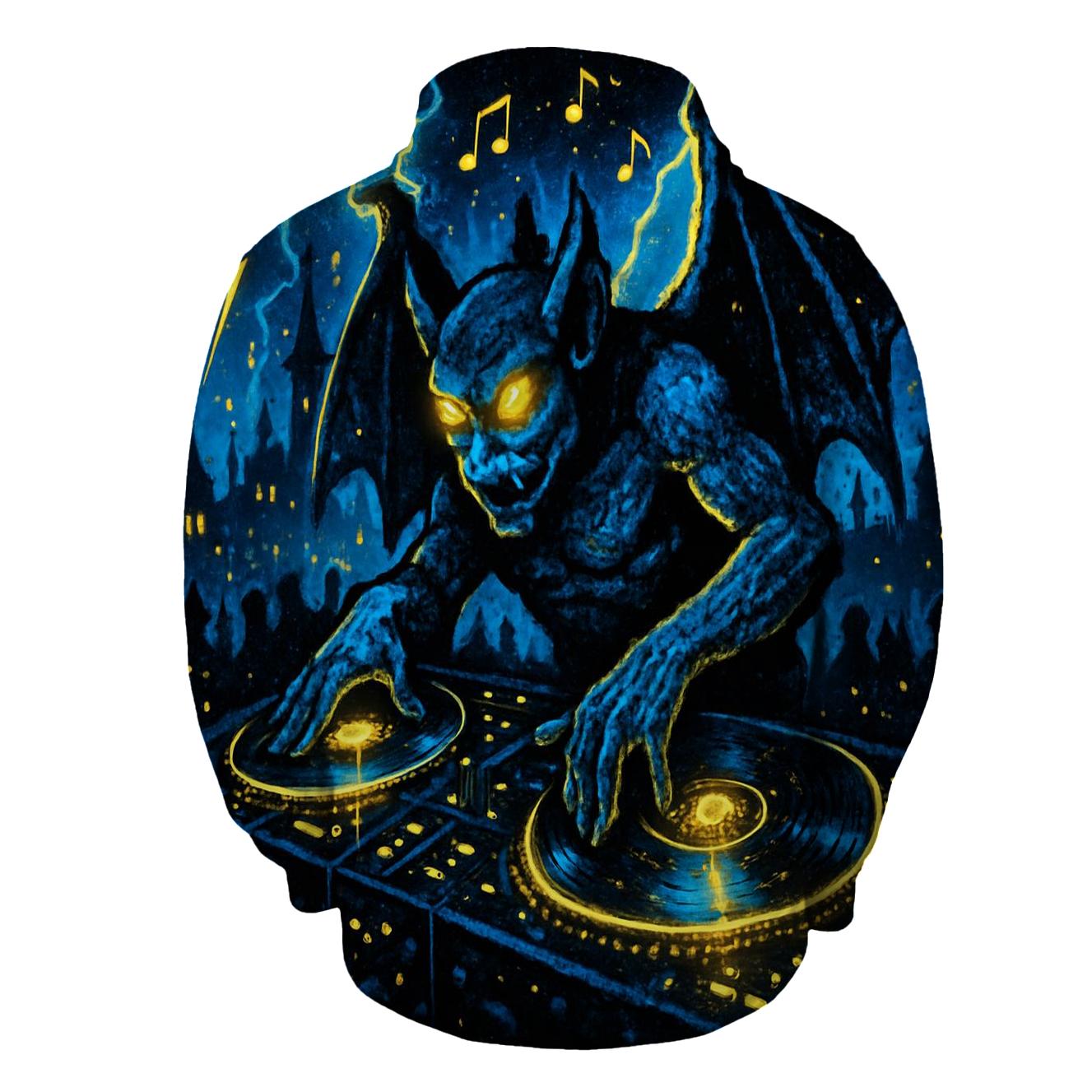Gargoyle Vinyl DJ hoodies fashion