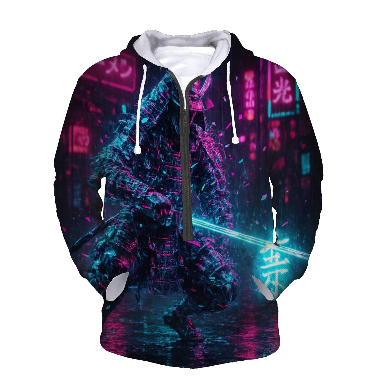 Holographic Street Samurai hoodie styles