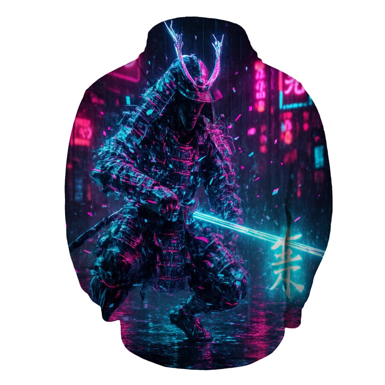 Holographic Street Samurai hoodie styles