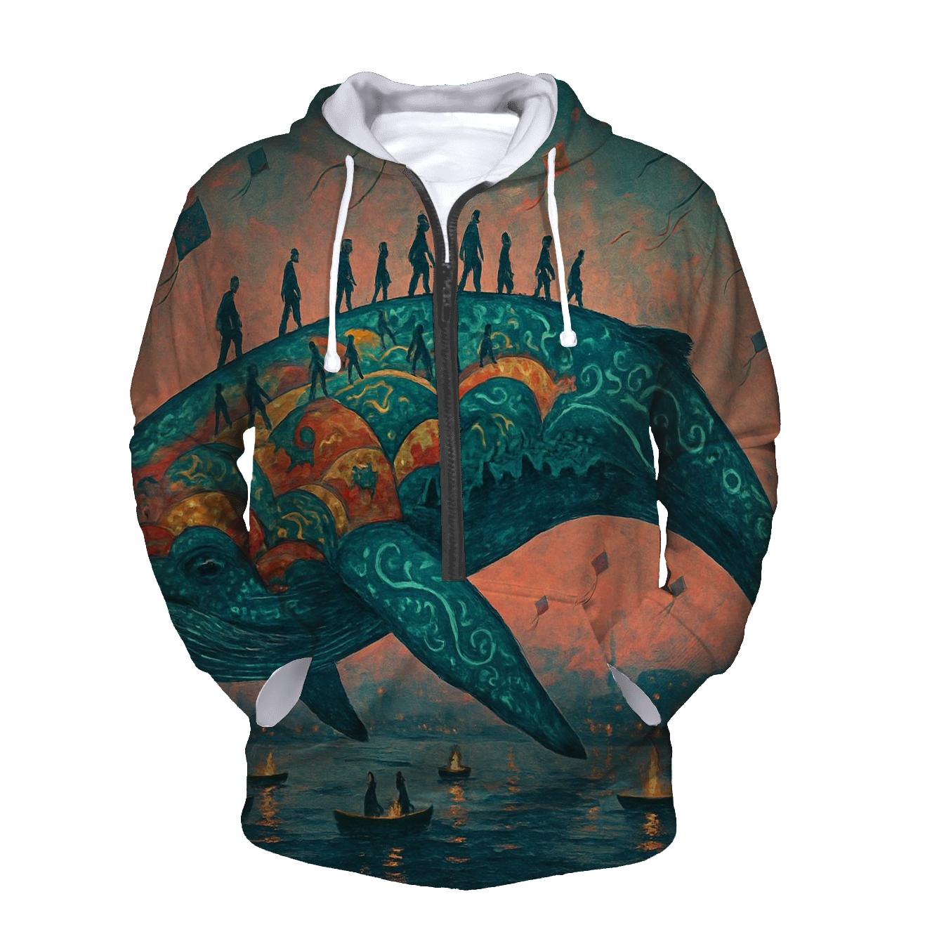 Polychrome Whale Bridge designer hoodies