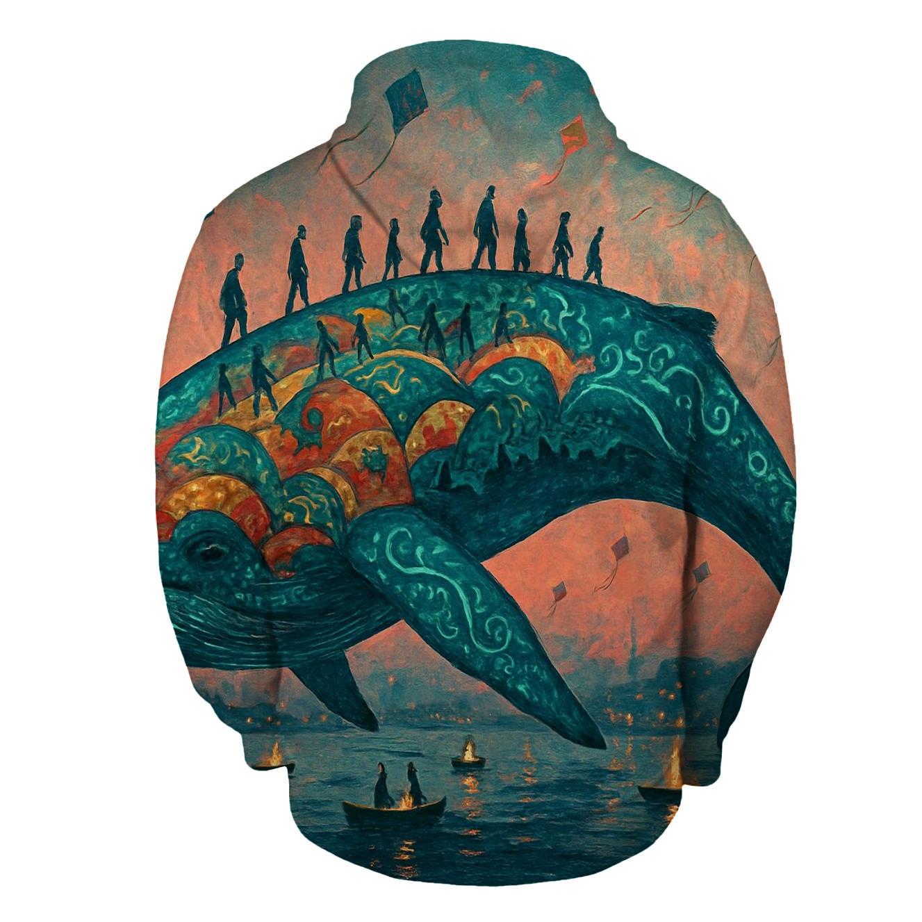 Polychrome Whale Bridge designer hoodies