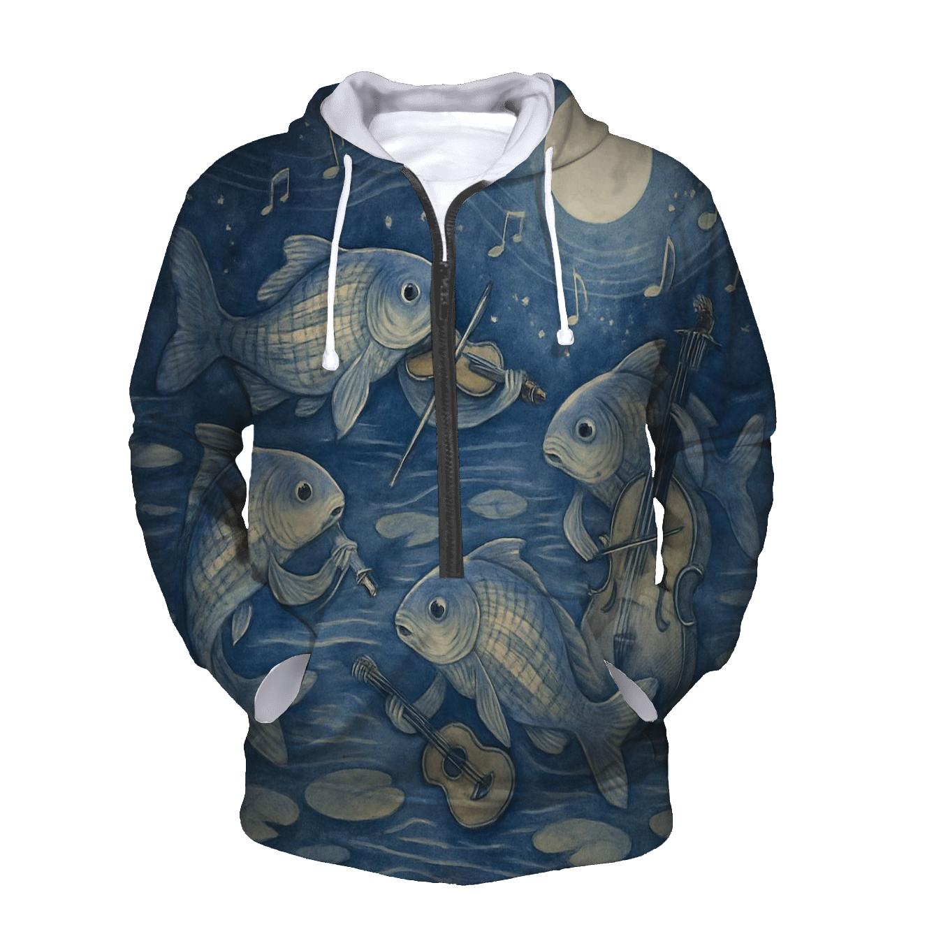 Moonlight Koi Orchestra graphic hoodies