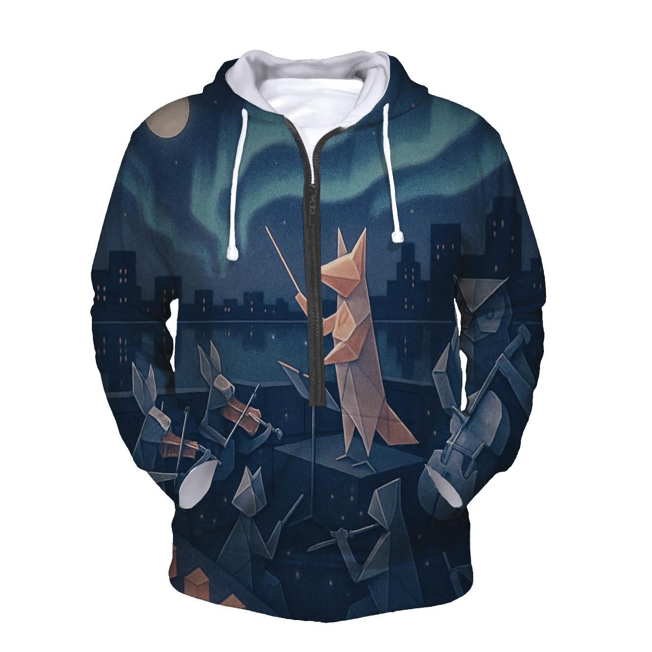 Midnight Origami Orchestra printed hoodies
