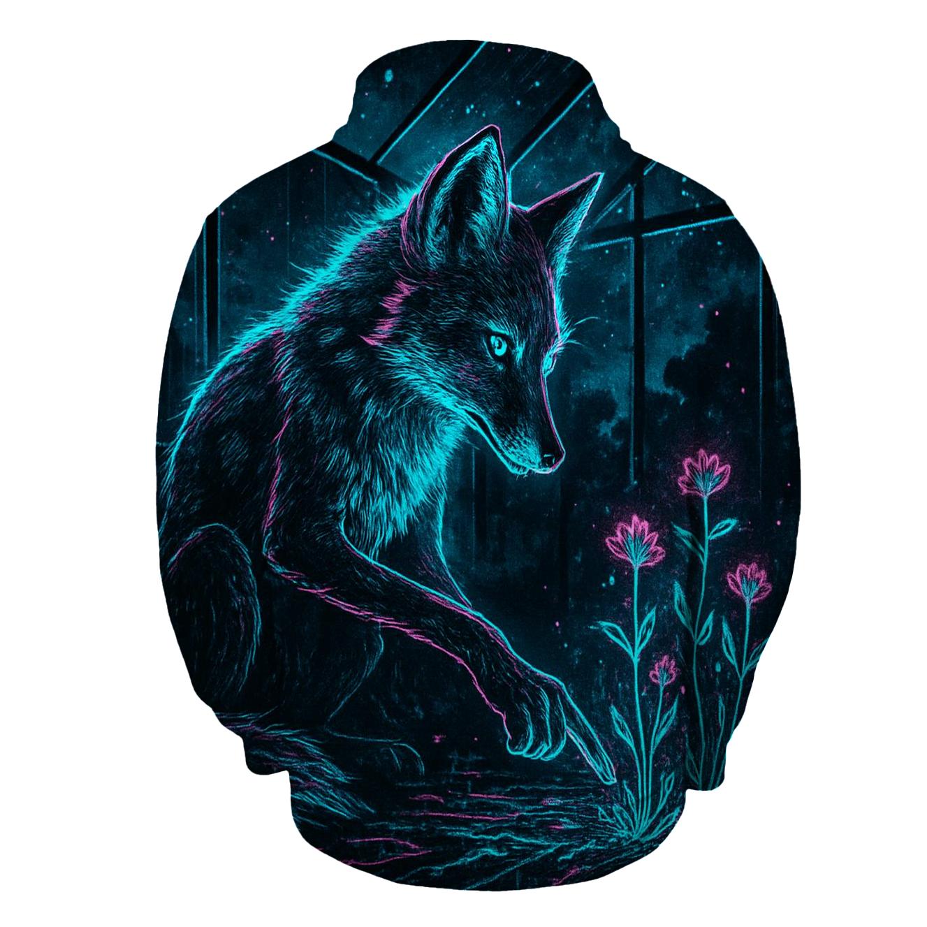Hologram Botanist Fox designer hoodies