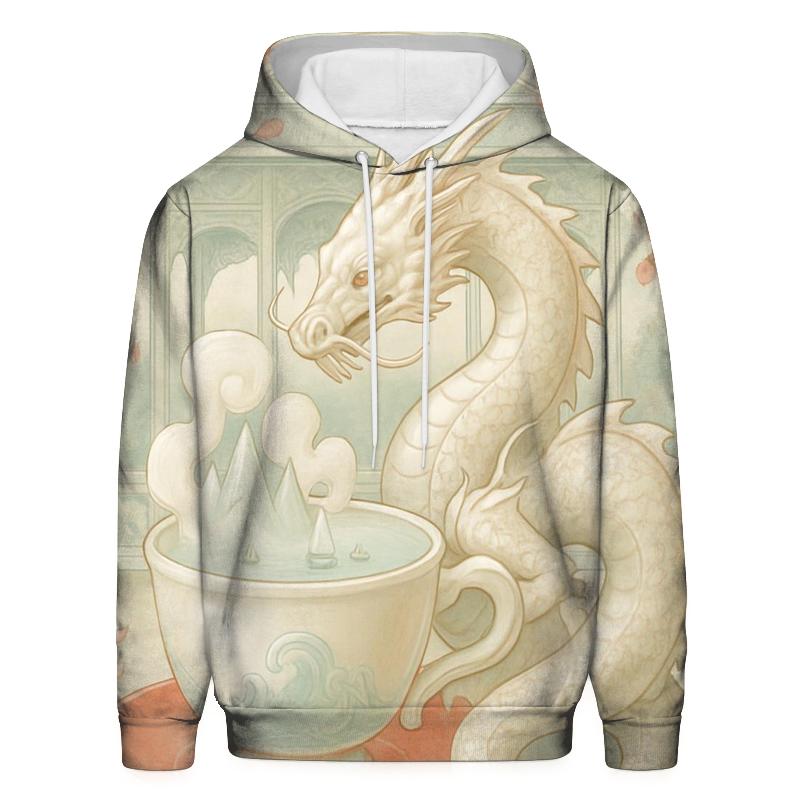 Porcelain Dragon Tea Party printed hoodies