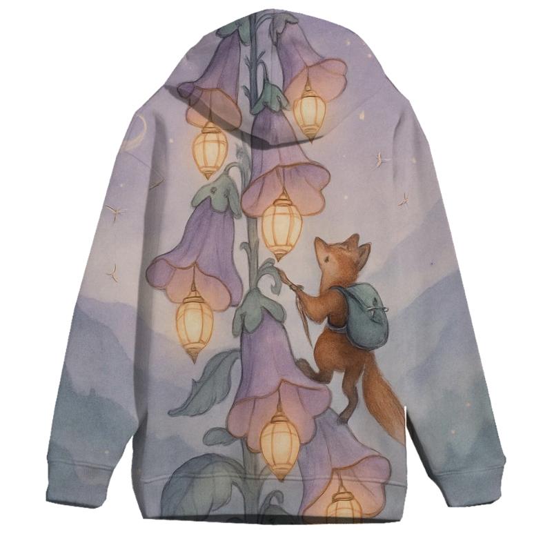 Lantern-Bound Foxglove Tower hoodie styles