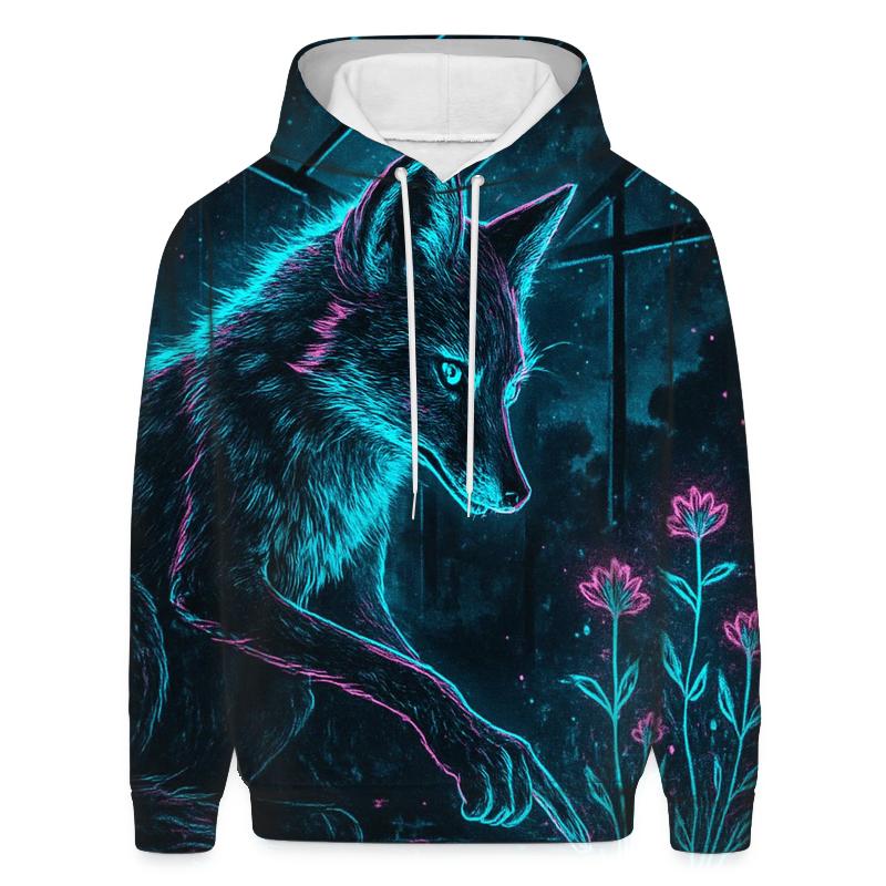 Hologram Botanist Fox embroidered hoodies