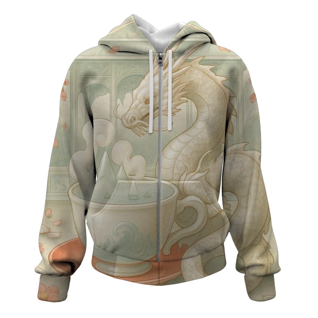 Porcelain Dragon Tea Party designer hoodies