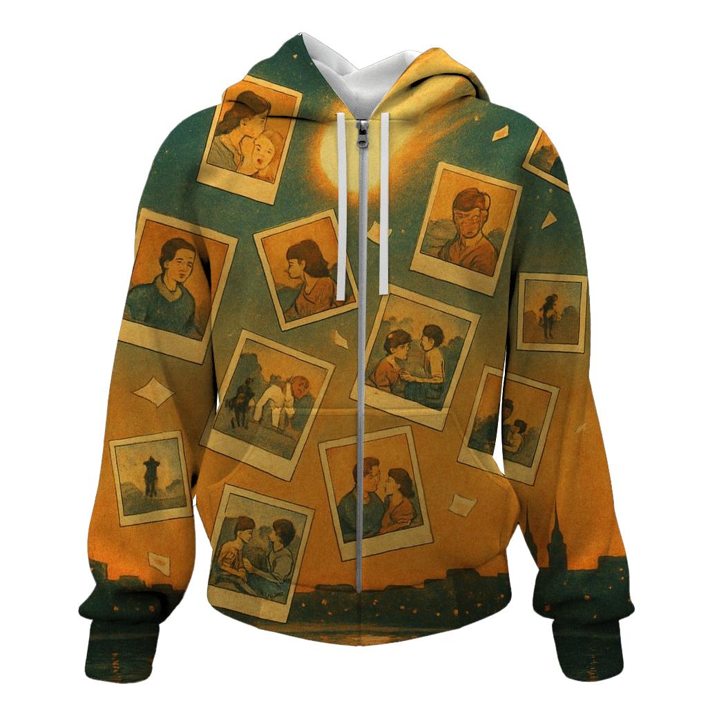 Polaroid Comet Tail printed hoodies