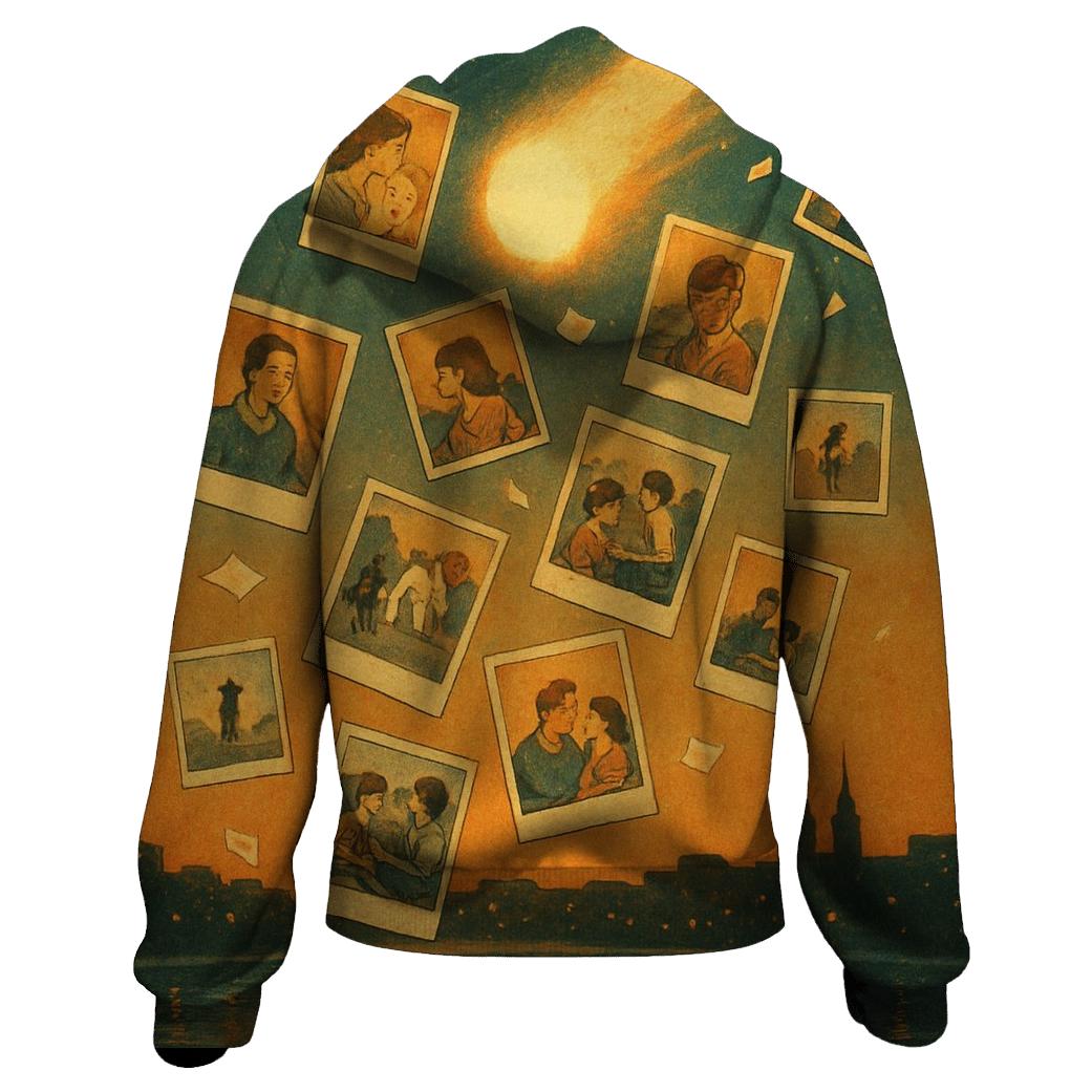 Polaroid Comet Tail printed hoodies