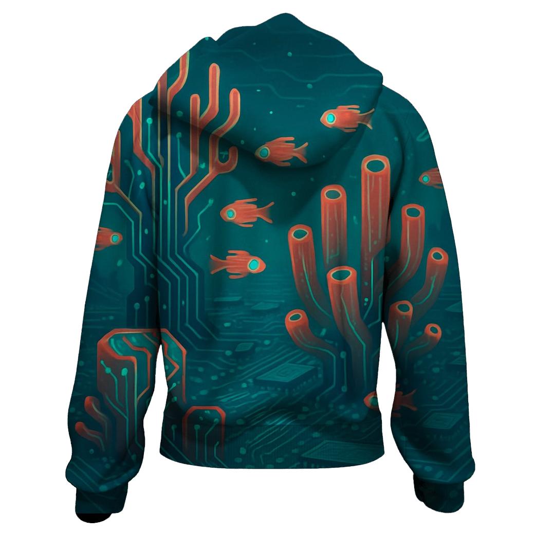 Circuitboard Coral Reef hoodie styles