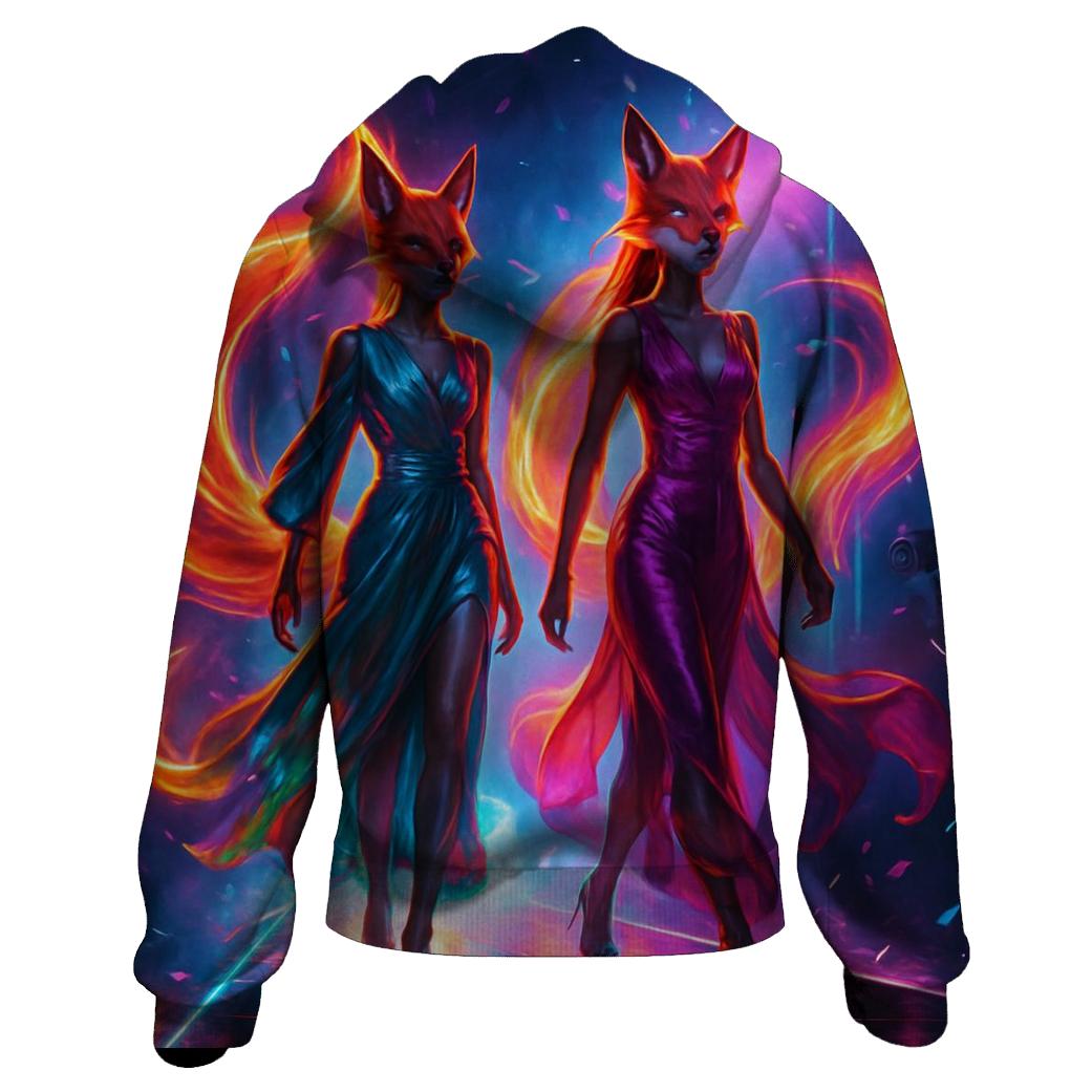 Neon Foxfire Runway hoodie designs