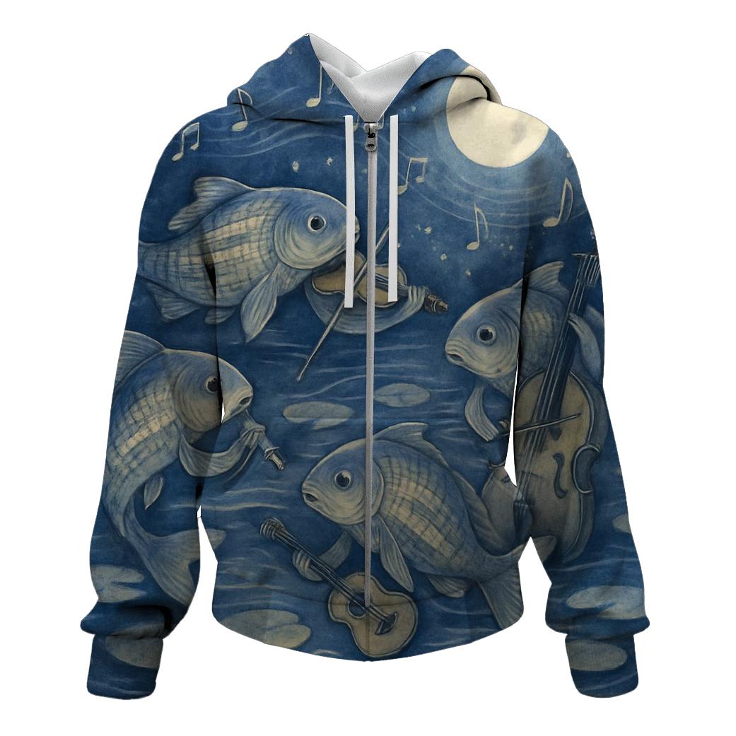 Moonlight Koi Orchestra lightweight hoodies