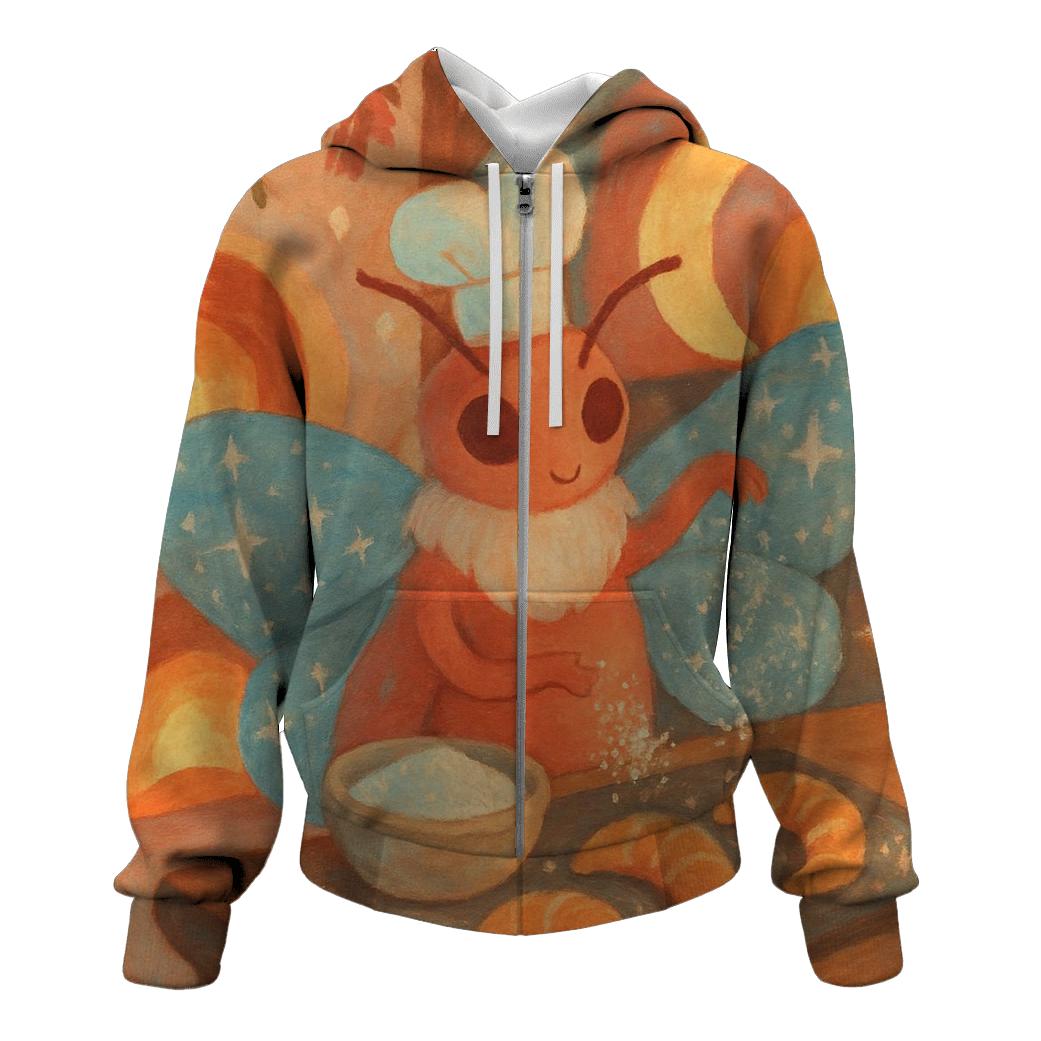 Starlit Baker Moth embroidered hoodies