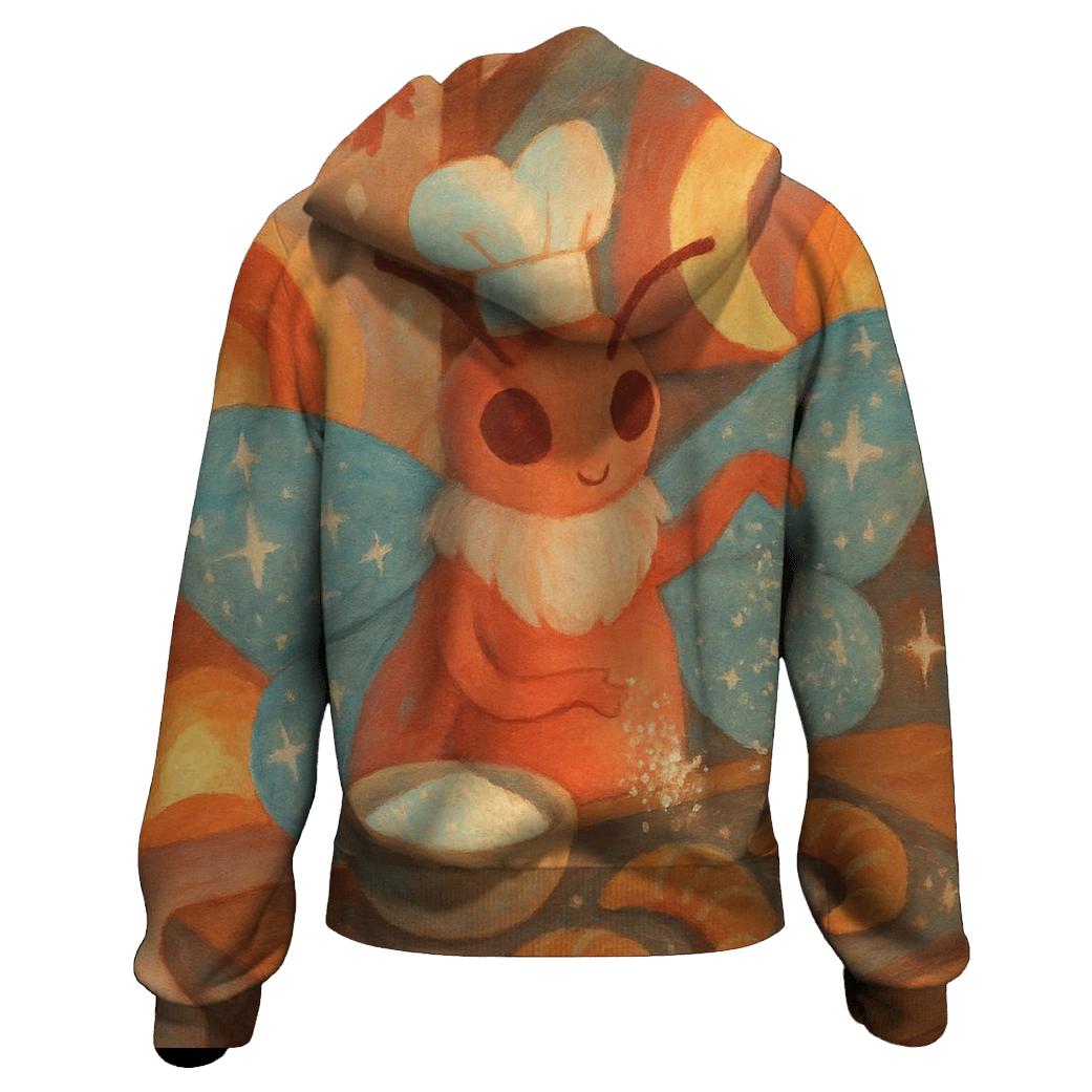 Starlit Baker Moth embroidered hoodies