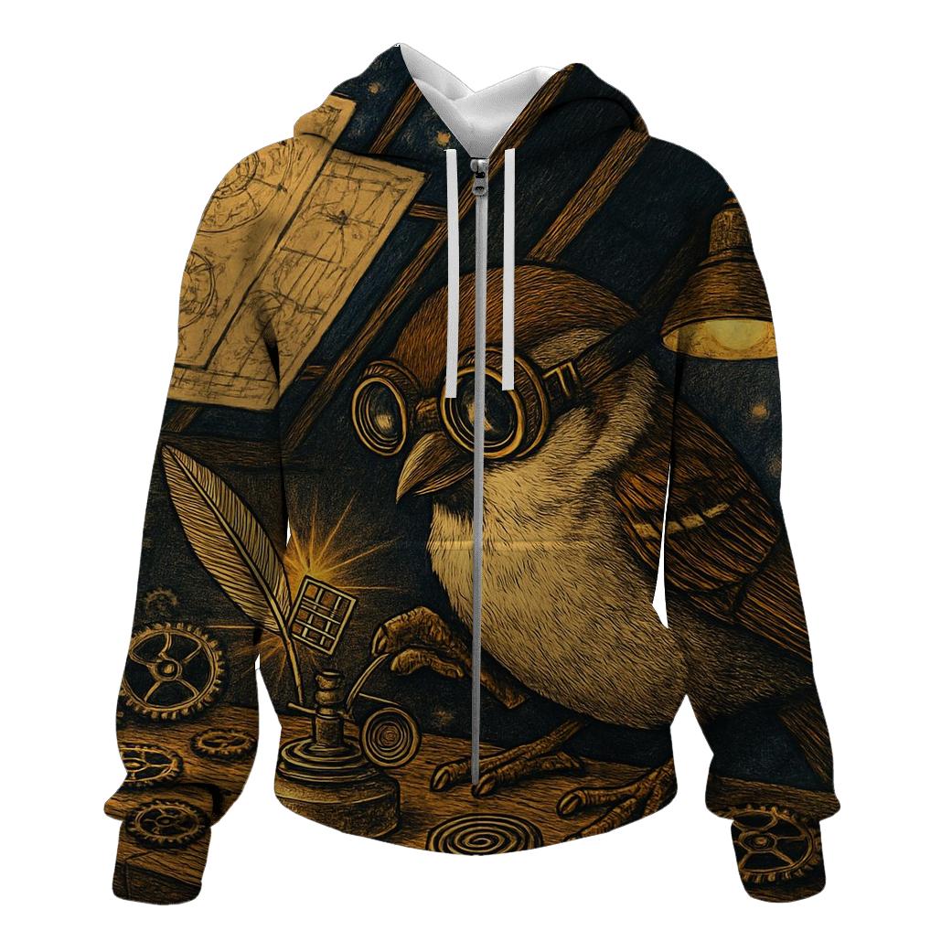 Gilded Sparrow Inventor embroidered hoodies