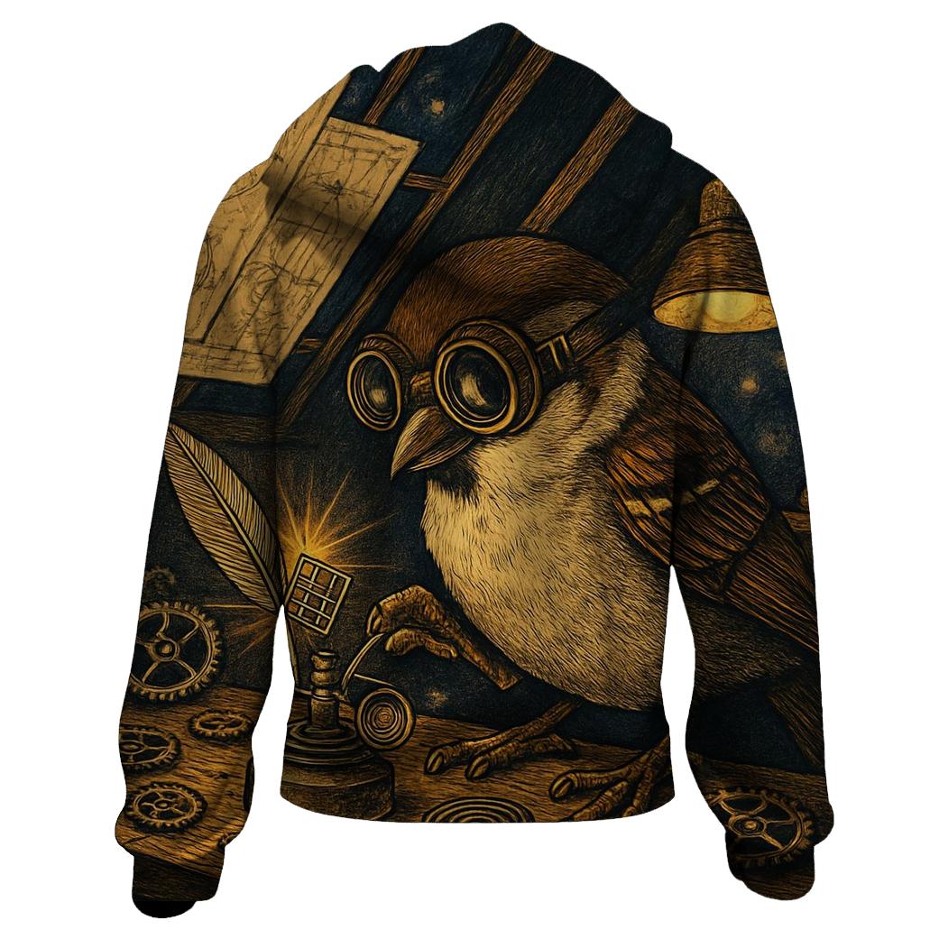 Gilded Sparrow Inventor embroidered hoodies