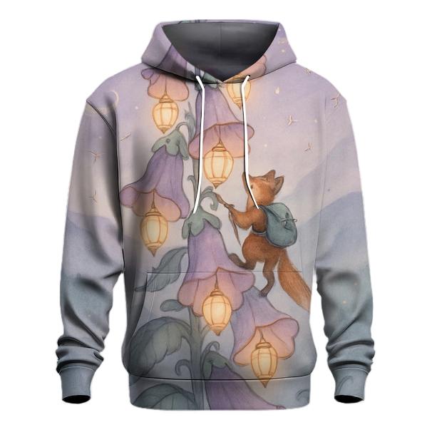 Lantern-Bound Foxglove Tower heavyweight hoodies