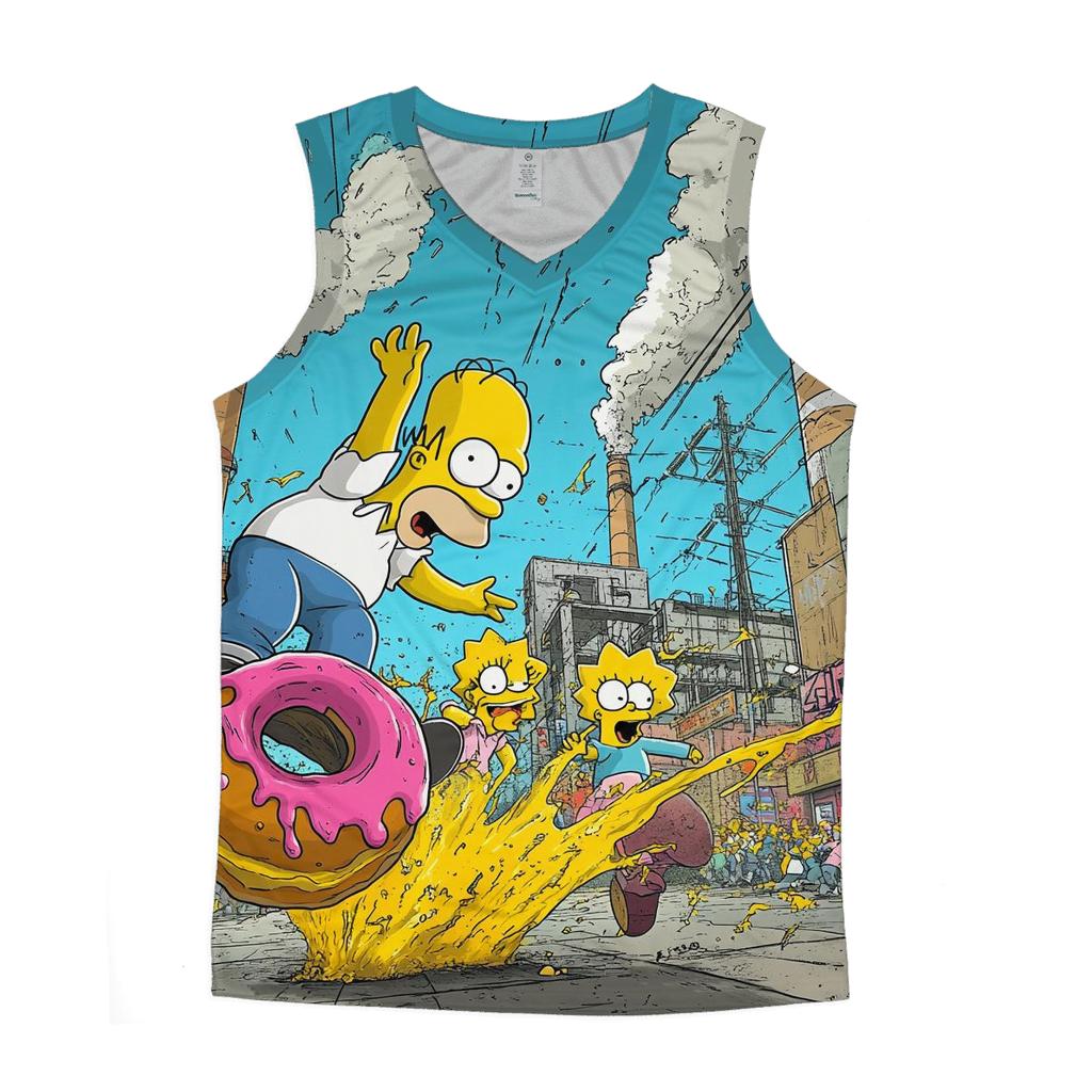 Springfield Sunset Shuffle graphic print tank tops