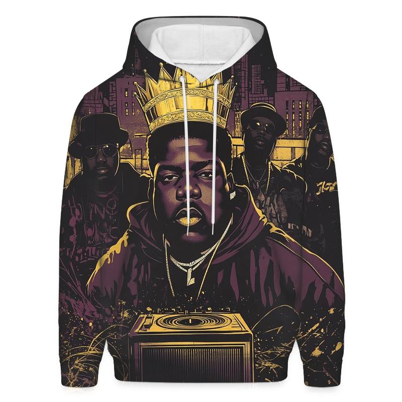 Crown Cipher Skyline graphic hoodies