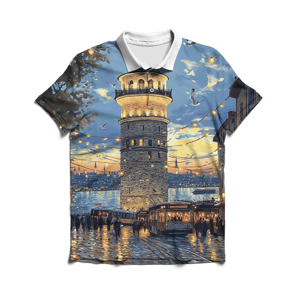 Galata Tower - Istanbul classic pique polos