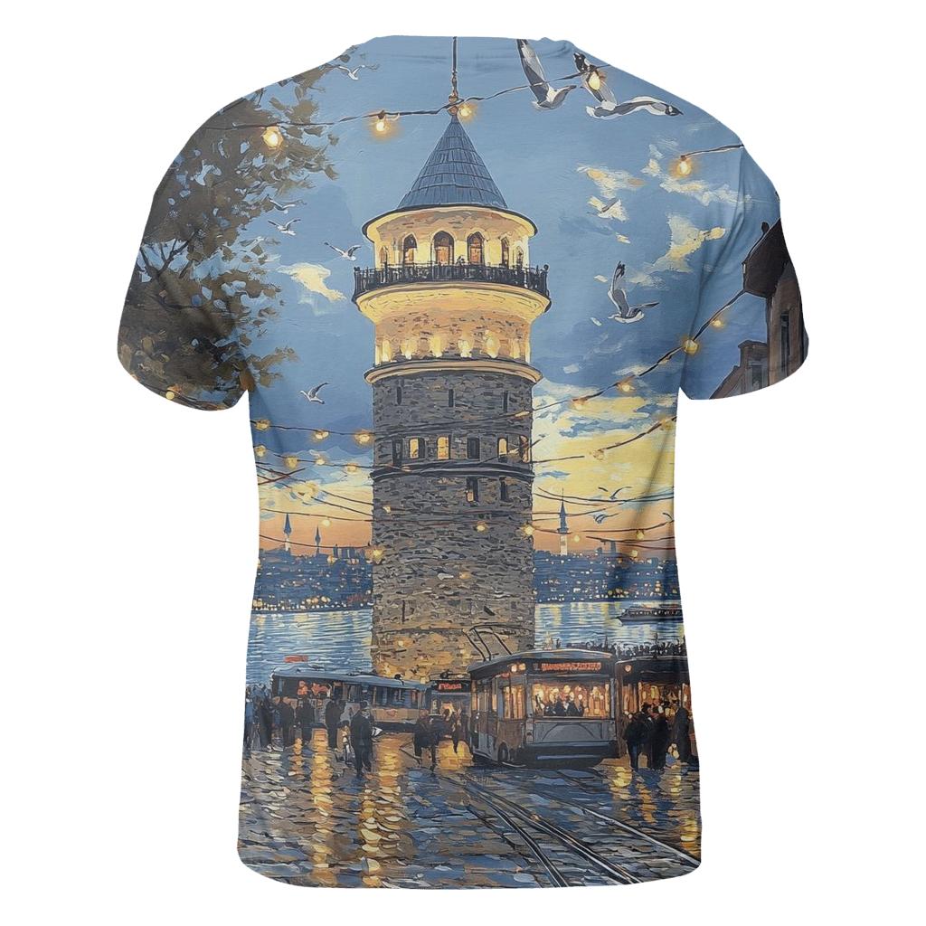 Galata Tower - Istanbul custom all-over print shirts