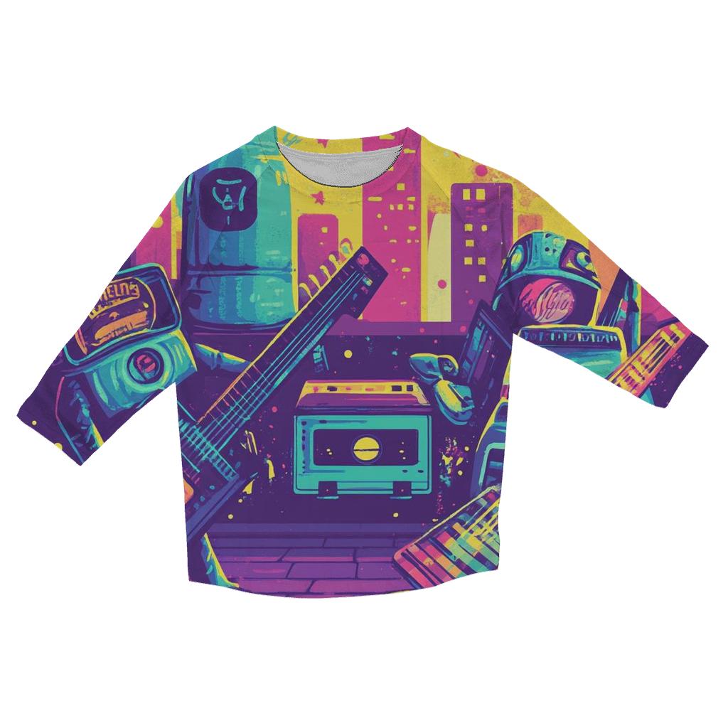 Punk Soda Synth Squad cotton quarter sleeve shirts