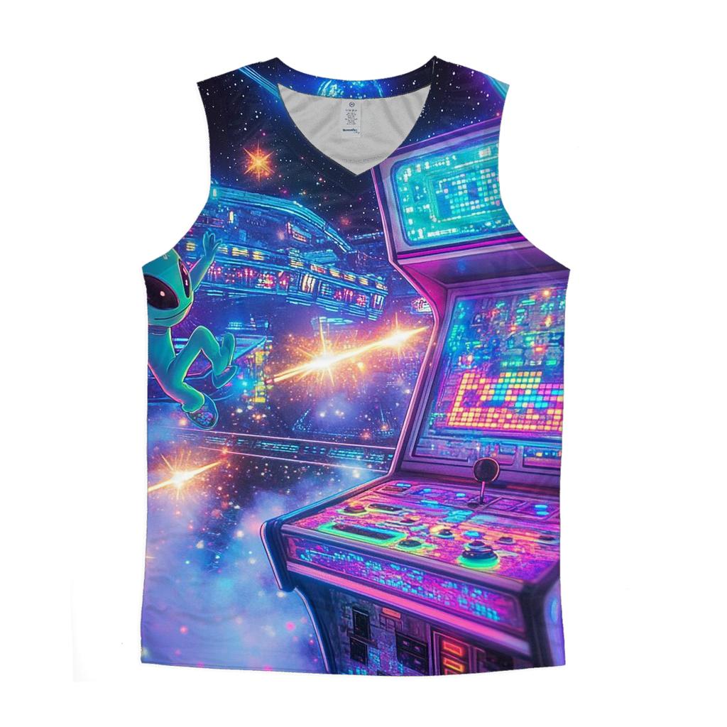 Alien Arcade Breakout personalized athletic tanks