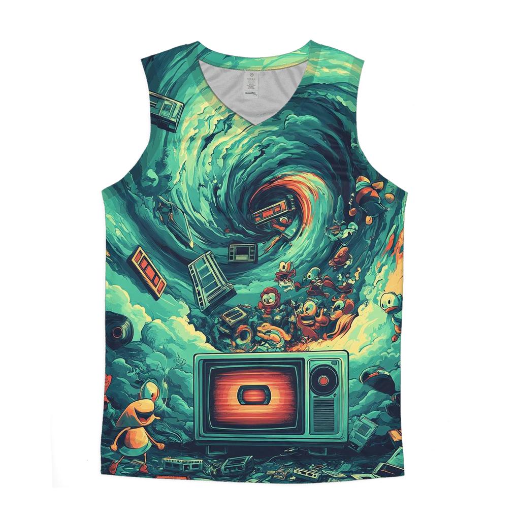 Television Time Warp cotton sleeveless tops