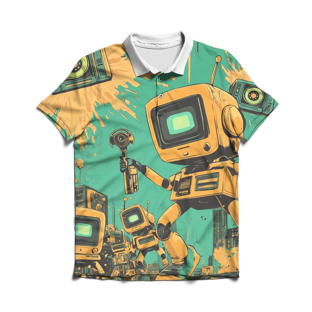 Toy Robot Saturday Squad designer slim fit polos