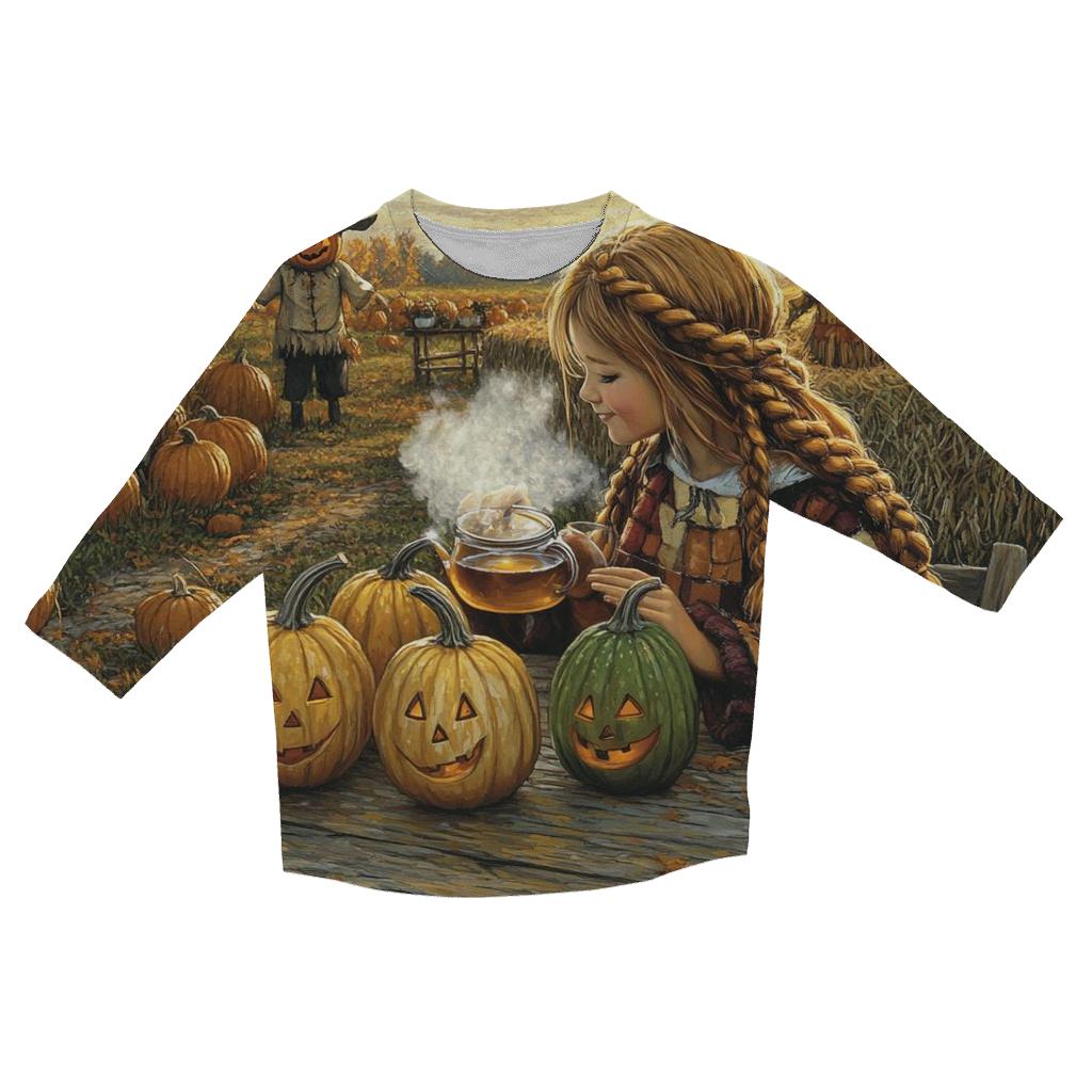 Harvest Witch Tea Party stylish quarter sleeve tops