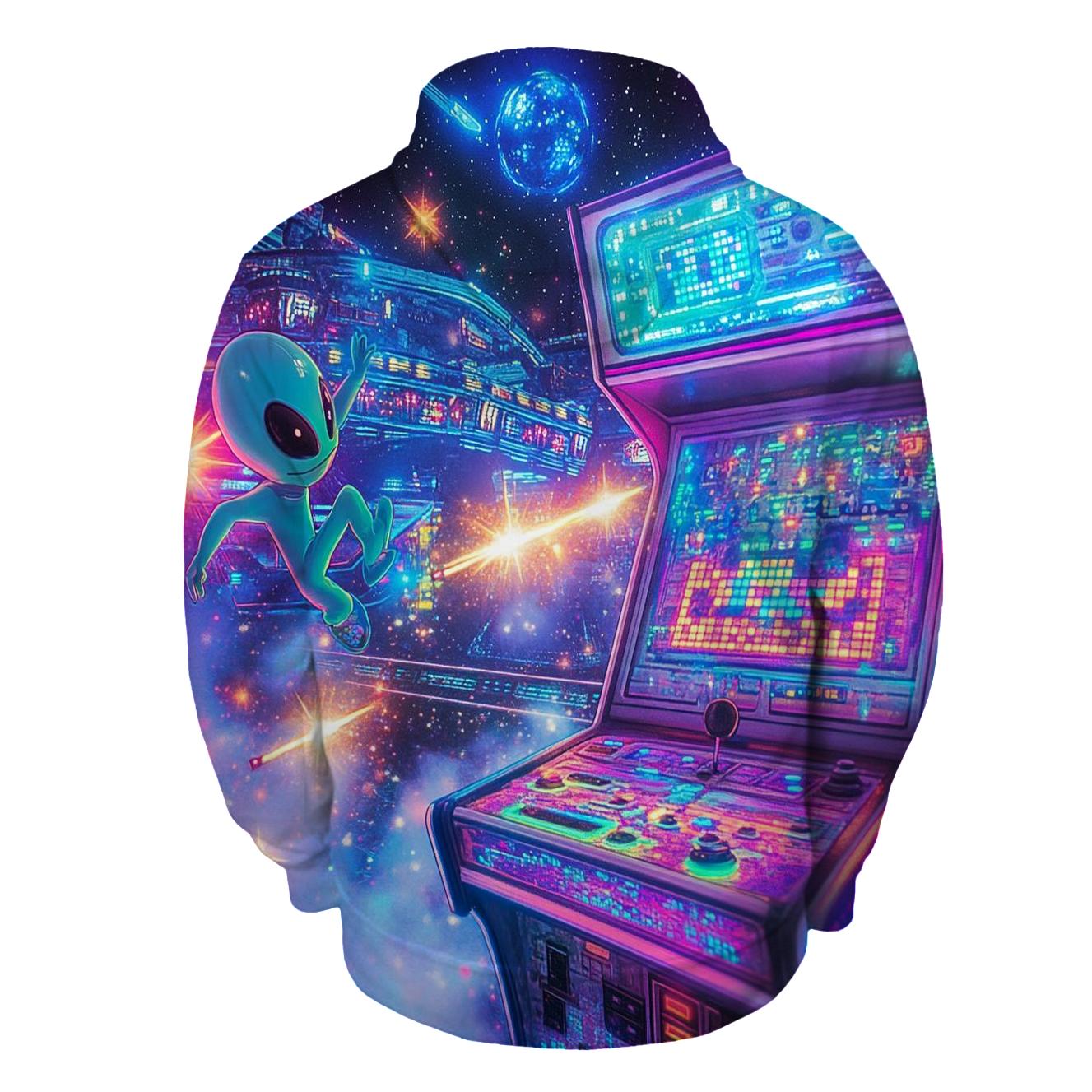 Alien Arcade Breakout heavyweight hoodies