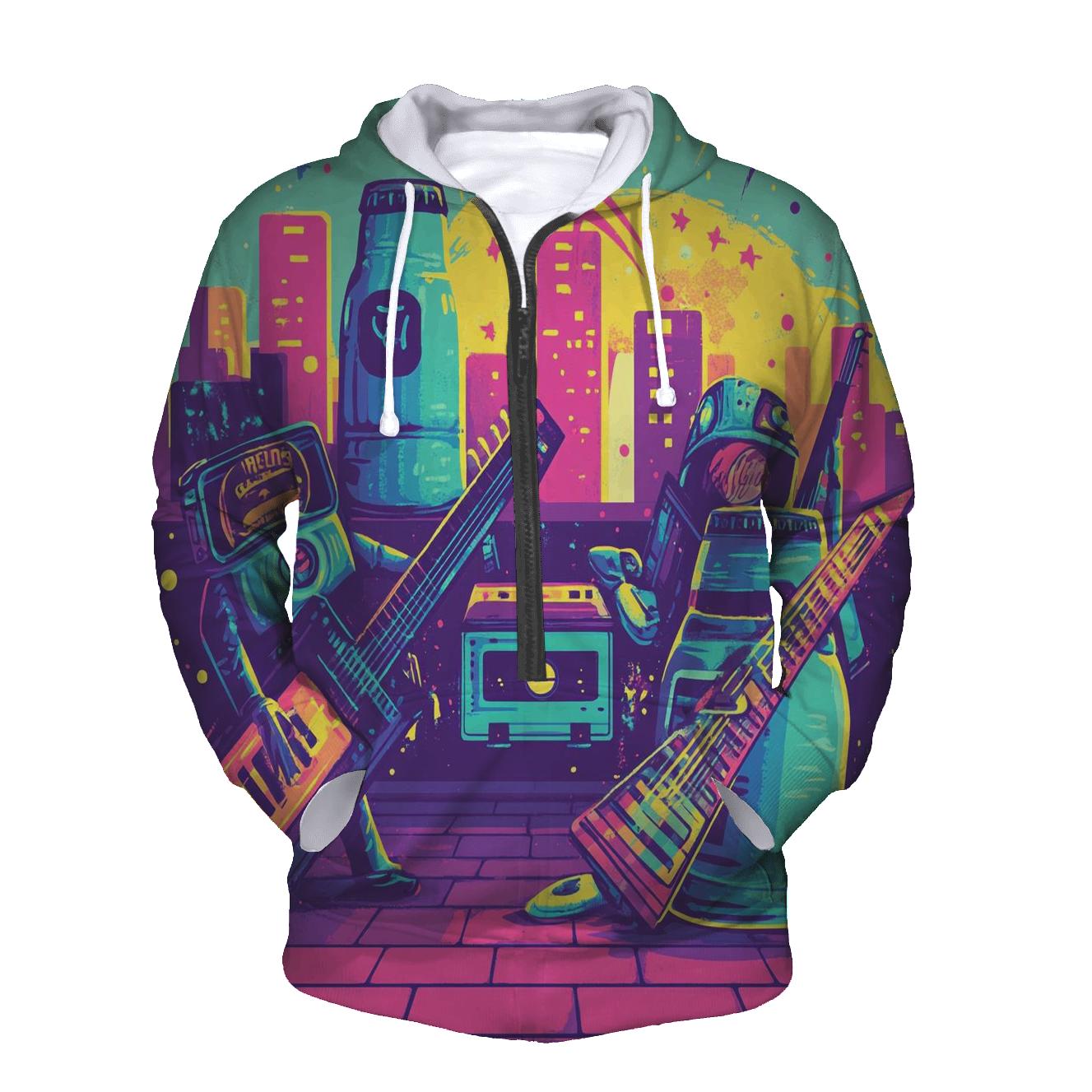 Punk Soda Synth Squad graphic hoodies