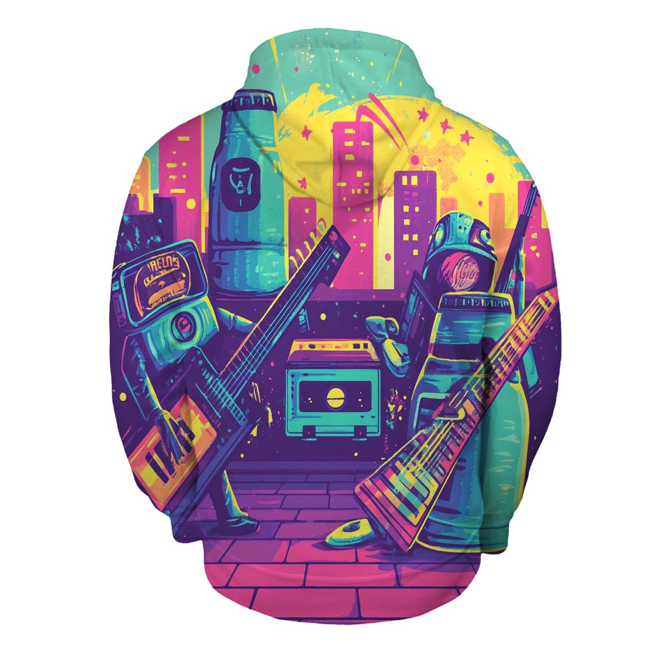 Punk Soda Synth Squad graphic hoodies