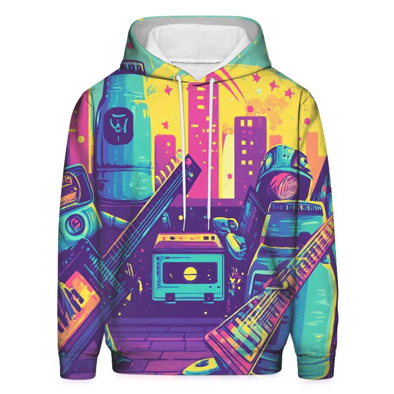 Punk Soda Synth Squad printed hoodies