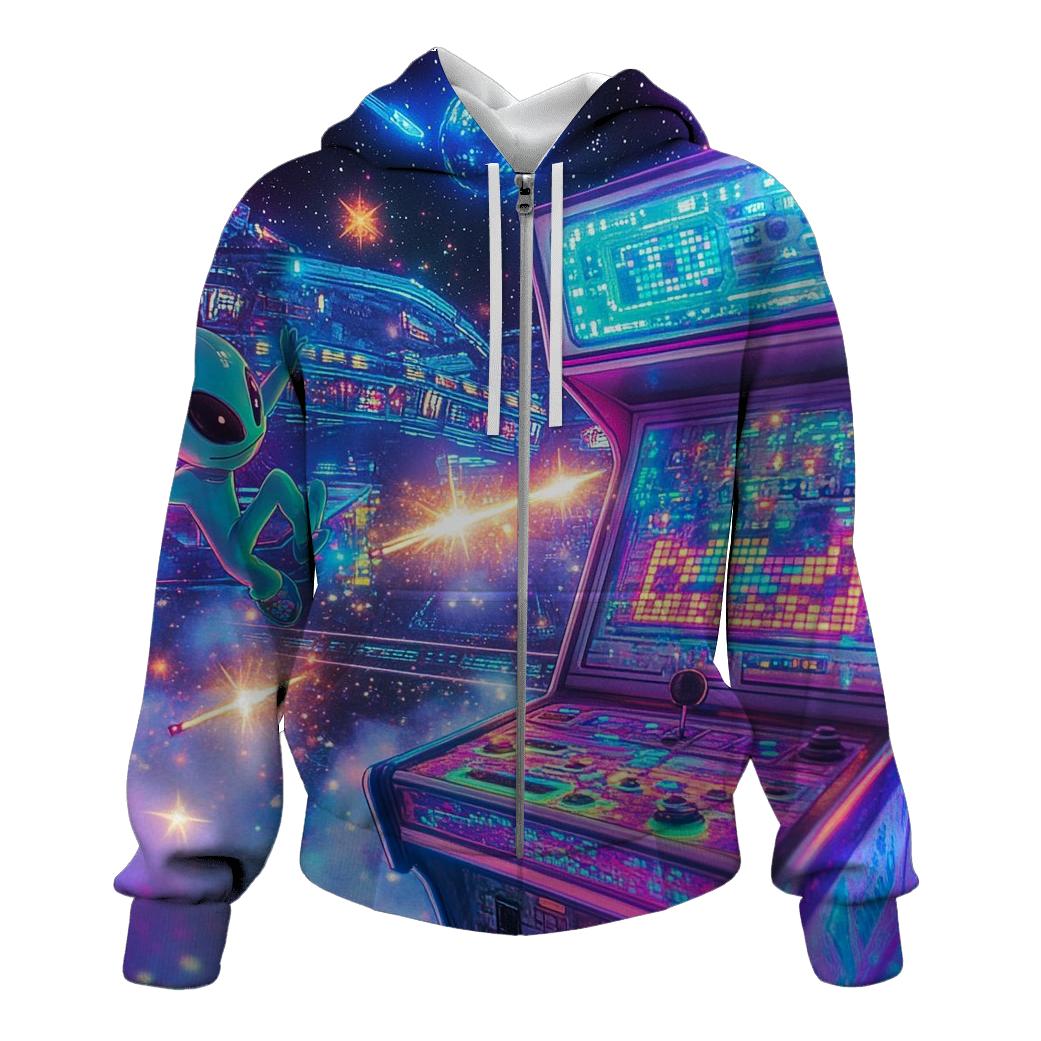 Alien Arcade Breakout graphic hoodies