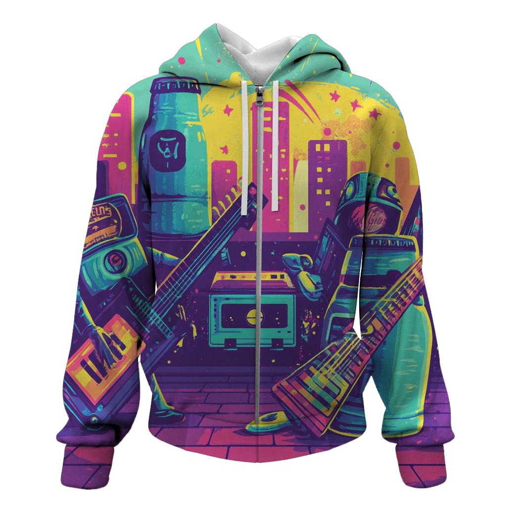 Punk Soda Synth Squad embroidered hoodies