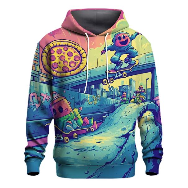 Skateboard Snack Squad printed hoodies