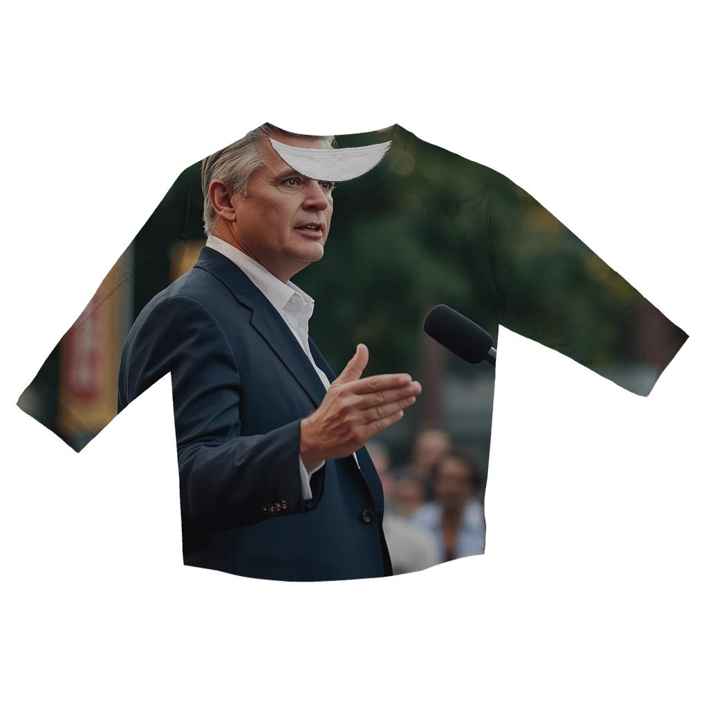 Charlie Kirk Campus Dialogues trendy 3/4 sleeve tops