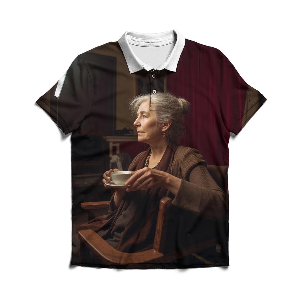 Polly Holliday Backstage Break custom polo shirts