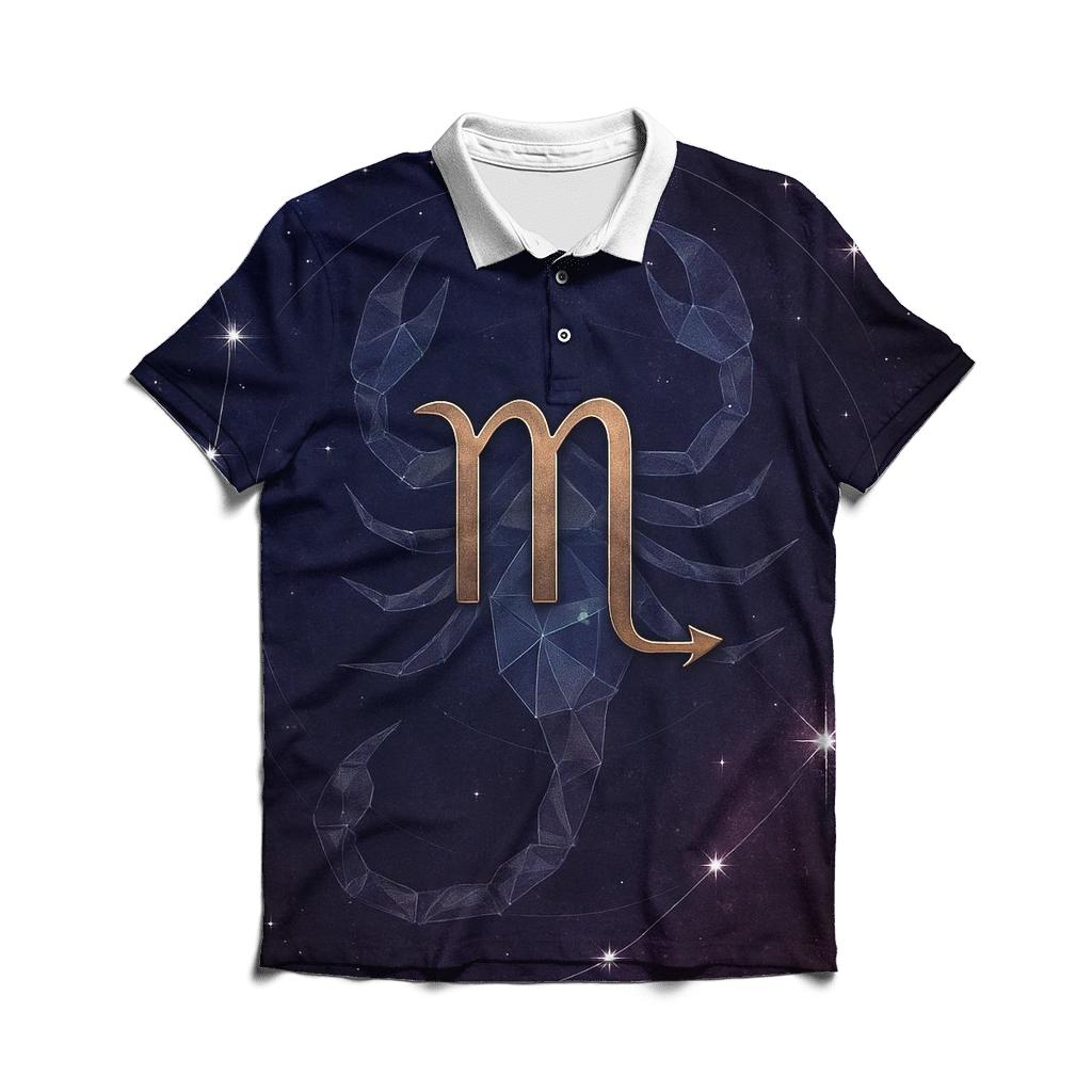 Scorpio Nebula Constellation Tapestry classic pique polos
