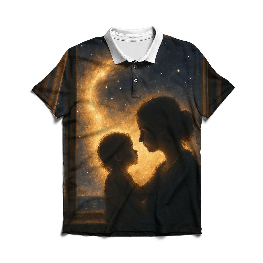 Starlit Cradle The Beacon Of Her Love casual sports polo shirts