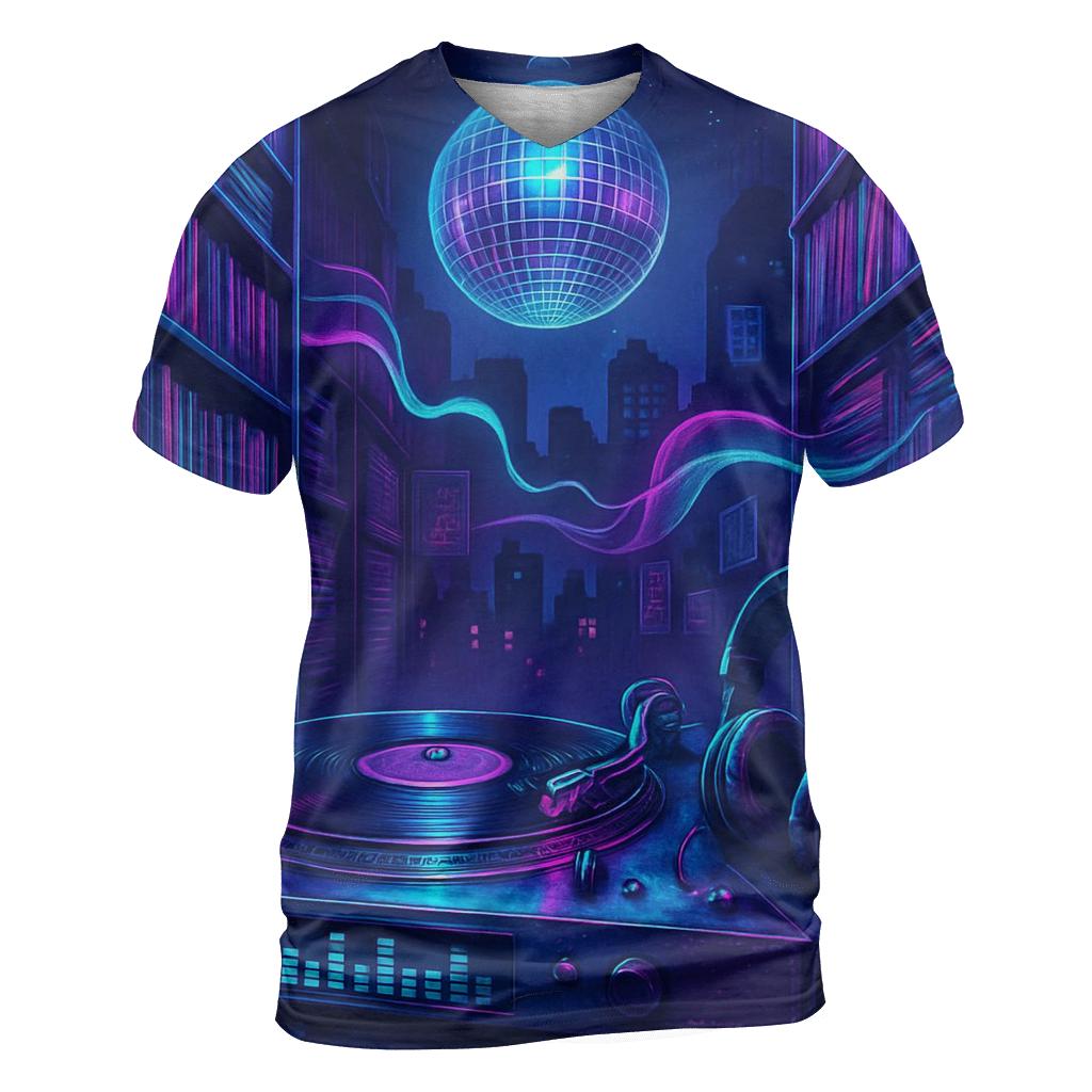 Holographic Turntable Alley designer pattern shirts