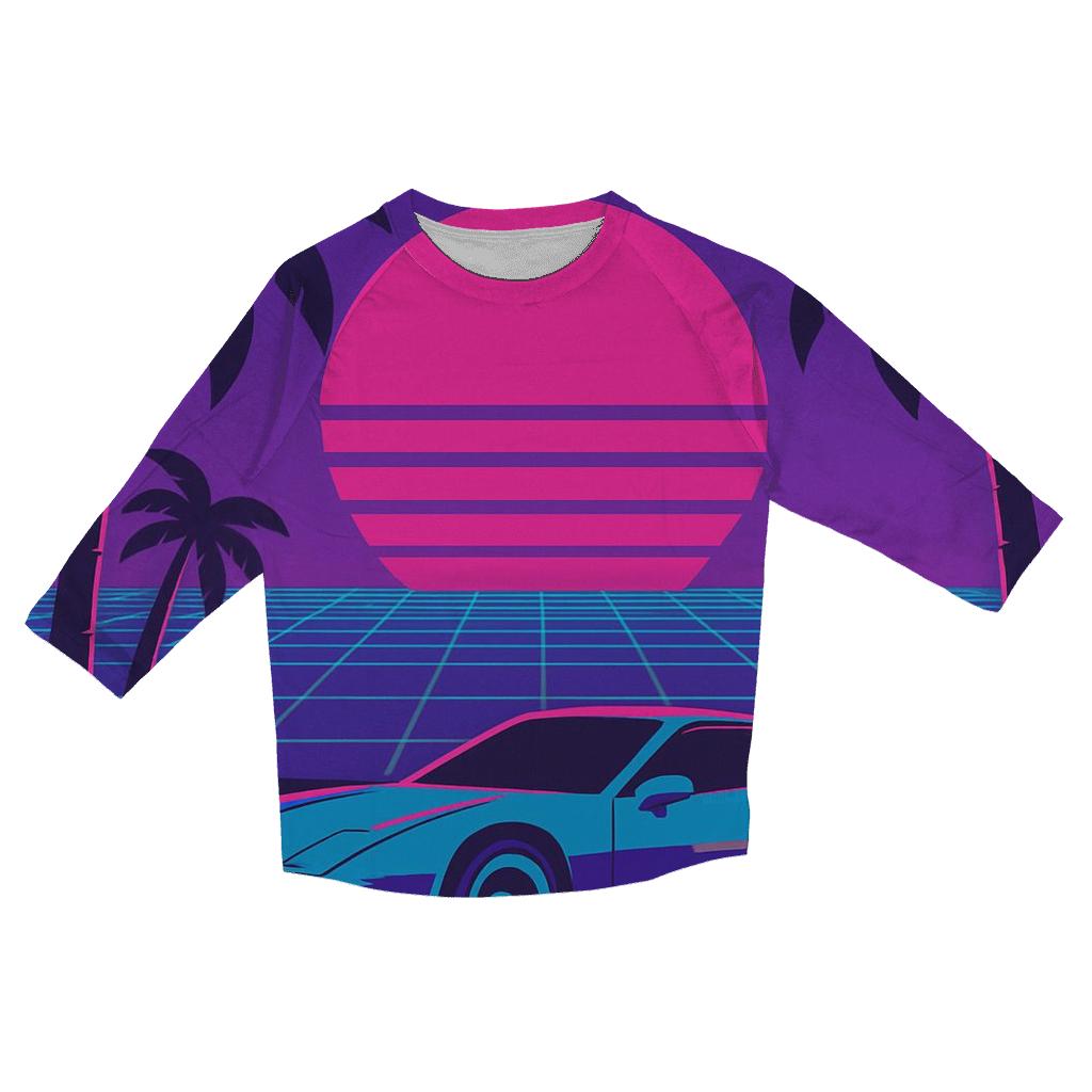 Neon Skyline Mirage stylish quarter sleeve tops