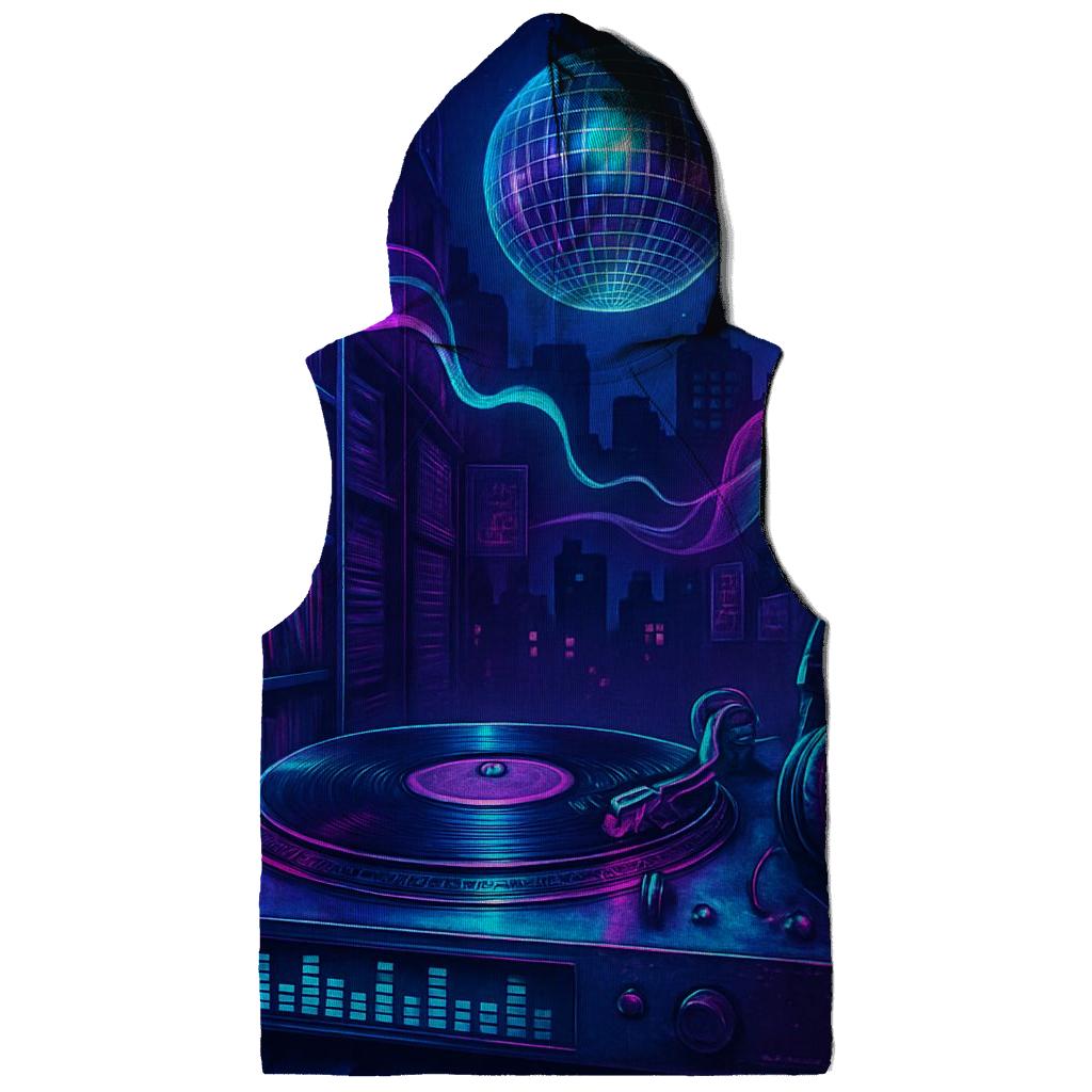 Holographic Turntable Alley printed hoodies