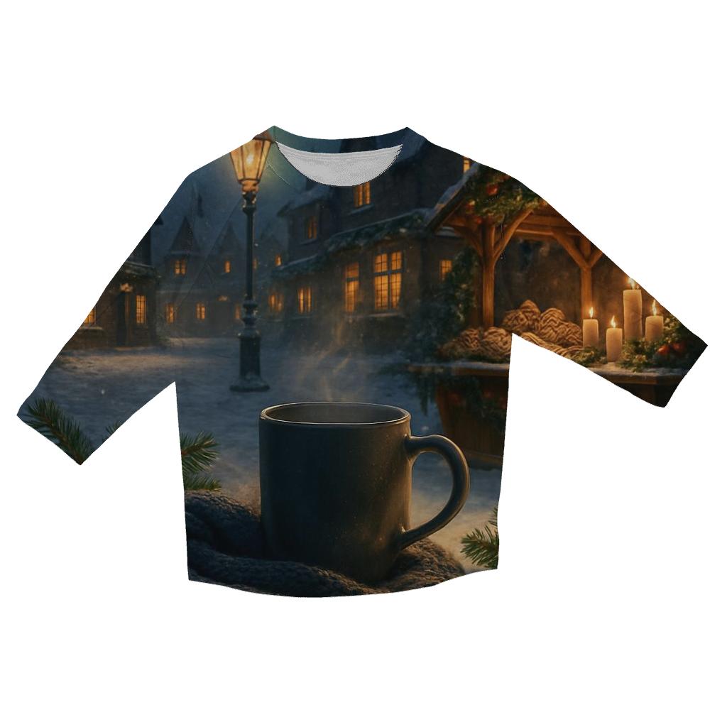 Midnight Carol Under Northern Lights personalized 3/4 sleeve tees