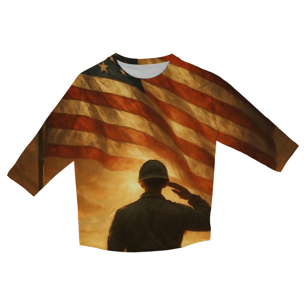 Dawn Sentinel Flag cotton quarter sleeve shirts