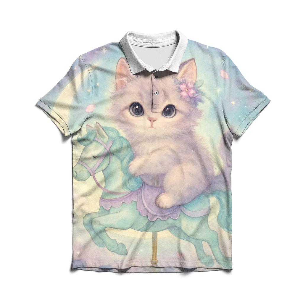 Moonbeam Kitten Carousel casual sports polo shirts