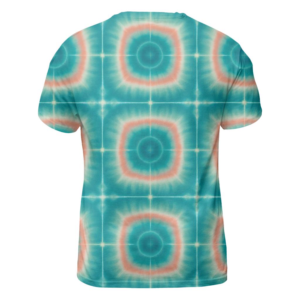 Itajime Nebula Grid vibrant all-over design tees
