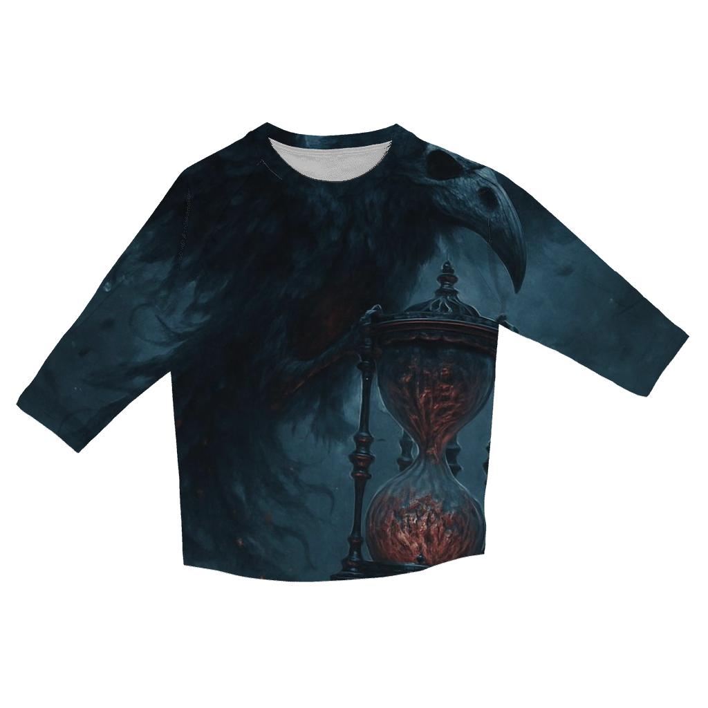 Raven Of The Cursed Hourglass cotton quarter sleeve shirts